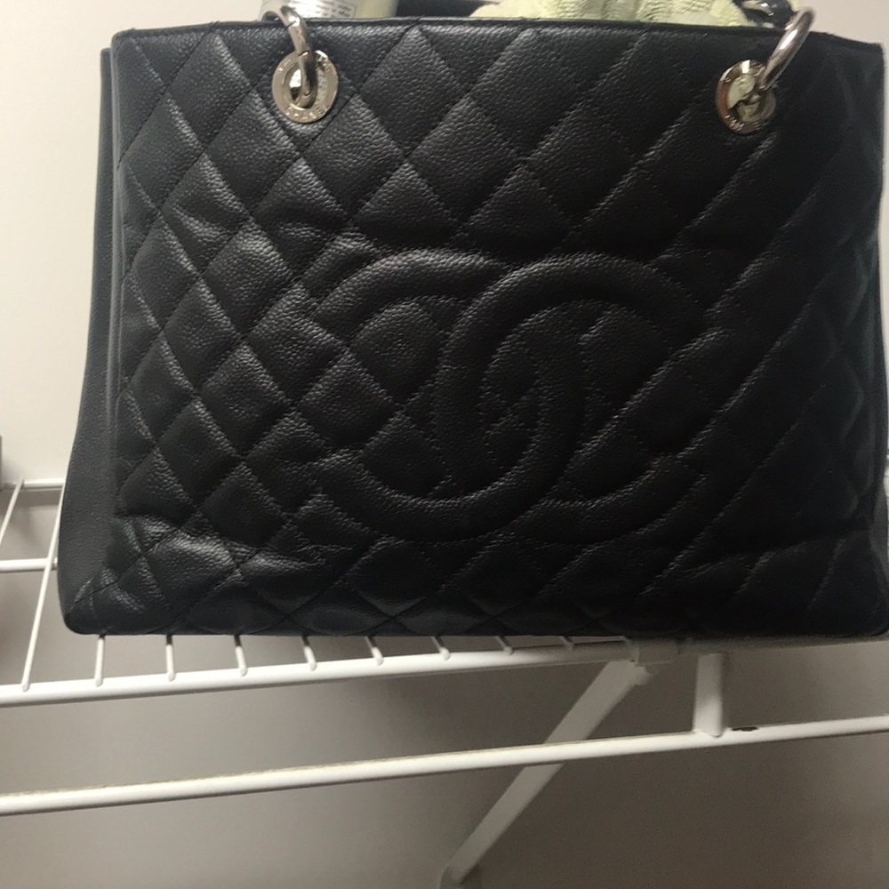 Authentic Chanel GST Silver hardware